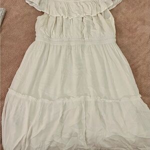 Tommy Bahama White Off-the-shoulder Women’s Summer Dress - 100% Rayon Size L